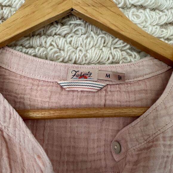 Faherty Dream Cotton Gauze Desmond Blouse - Picture 3 of 7